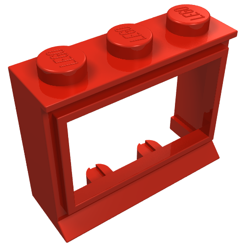 Window 1 x 3 x 2 Classic with Solid Studs, No Glass