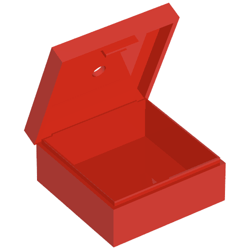 Box 3.5 x 3.5 x 1.3 with Hinged Lid