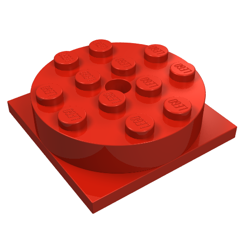 Turntable 4 x 4 Square Base with Top, Complete Assembly