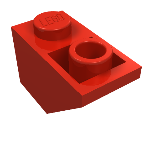 Slope Inverted 45° 2 x 1 [Old Type with Small Stud Hole]