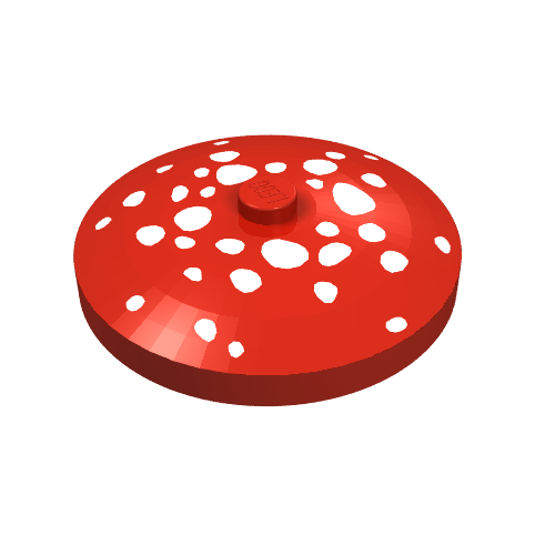 Dish 4 x 4 Inverted [Radar] with Mushroom Spots Print