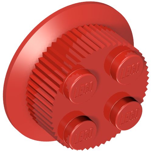 Train Wheel with 2 x 2 Stud Center, Traction Teeth