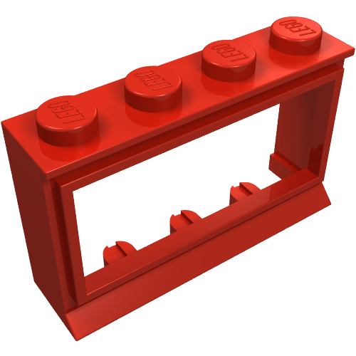 Window 1 x 4 x 2 Classic with Solid Studs, No Glass