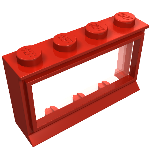 Window 1 x 4 x 2 Classic with Solid Studs [Complete]