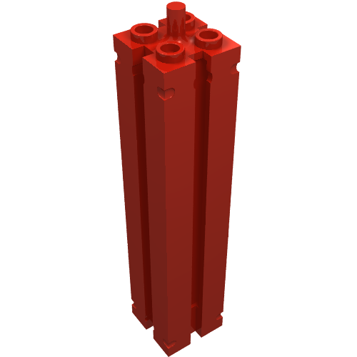 Support 2 x 2 x 8 with Grooves, Smooth On All Sides, Top Peg