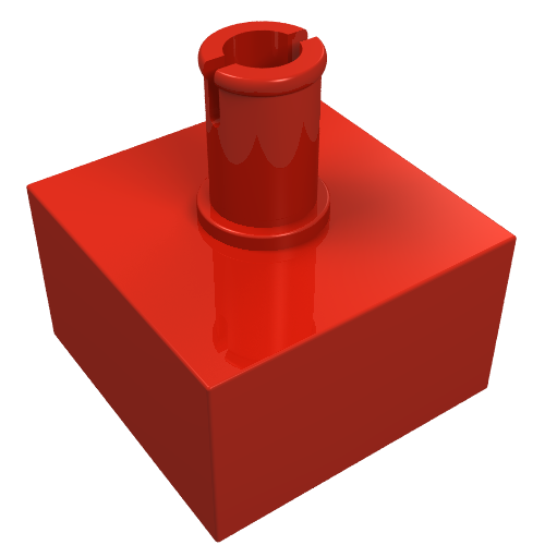 Brick Special 2 x 2 No Studs, Top Pin