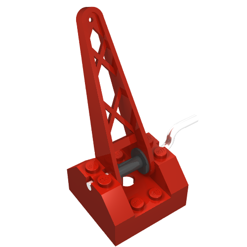 Winch 4 x 4 x 2 with Sloped Top with Black Drum [Complete Assembly]