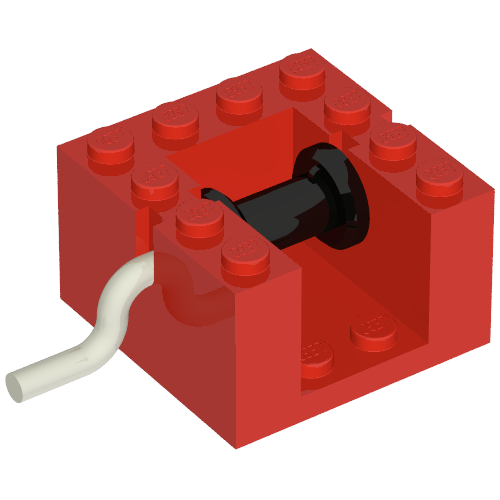 String Reel Winch 4 x 4 x 2 with Metal Handle, Black Drum