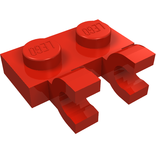 Plate Special 1 x 2 with Clips Horizontal [Thick U-Clips]