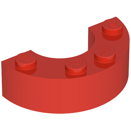 Brick Round Corner 2 x 4 without Stud Notches