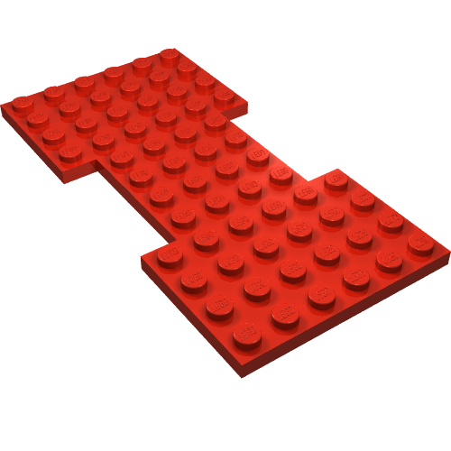 Vehicle Base 6 x 12 with 1 x 4 Cutouts