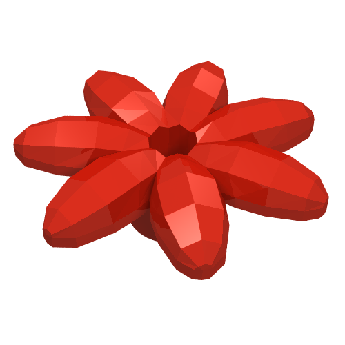 Plant, Outdoor Accessory Kit, Flower with 7 Thin Petals and Pin