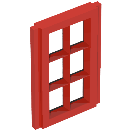 Window Pane 1 x 2 x 3 for Slotted Bricks