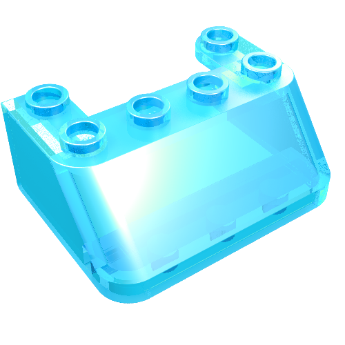 Windscreen 3 x 4 x 1 1/3 with 6 Studs on Top