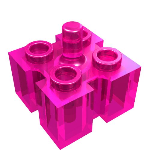 Brick Special 2 x 2 with Grooves and Top Peg