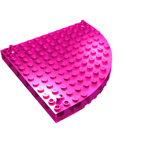 Brick Round Corner 12 x 12 with 3 Support Pegs