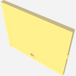 Glass for Window 1 x 4 x 3 [Old Style - Circular Indent]