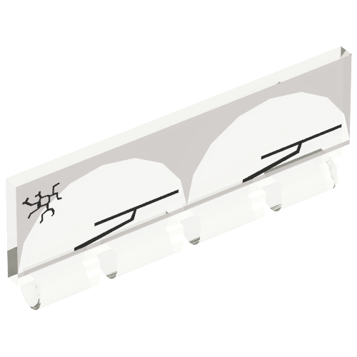 Windscreen 1 x 4 x 1 1/3 with Bottom Hinge with Wipers Print