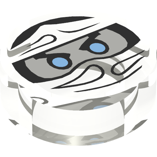 Tile Round 1 x 1 with Trapped Zane Print