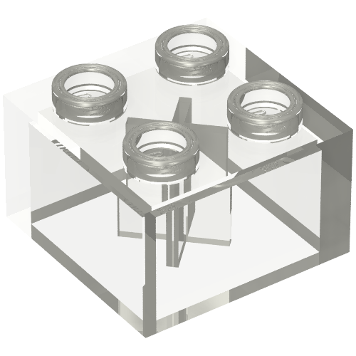 Minitalia Brick 2 x 2 with Bottom X Support