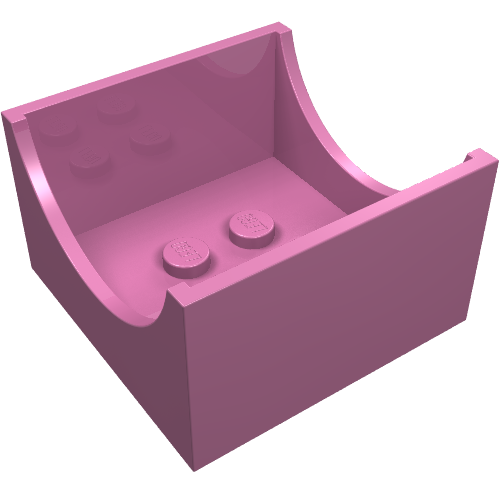 Box 4 x 4 x 2 Bottom with Semicircle Cut-out Ends