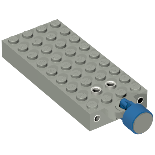 Electric Train 4.5V Automatic Pole Reverser Brick 4 x 9 with Magnet Holder and Small Blue Train Magnet