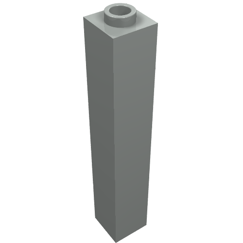 Brick 1 x 1 x 5 with Blocked Open or Hollow Stud