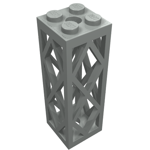 Support 2 x 2 x 5 Lattice Pillar, Complete Assembly