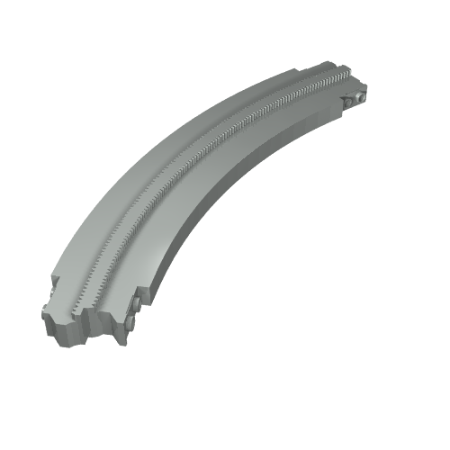 Vehicle Track, Monorail Curve Short Right