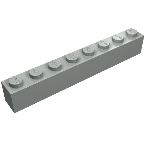 Brick 1 x 8 with Bottom Tubes and 3 Lowered Cross Supports