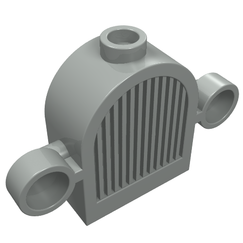 Grille 1 x 2 x 2 Round Top [Lights & Centre Top Stud]