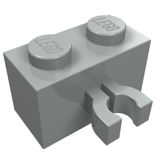 Brick Special 1 x 2 with Vertical Clip [Thick U Clip]