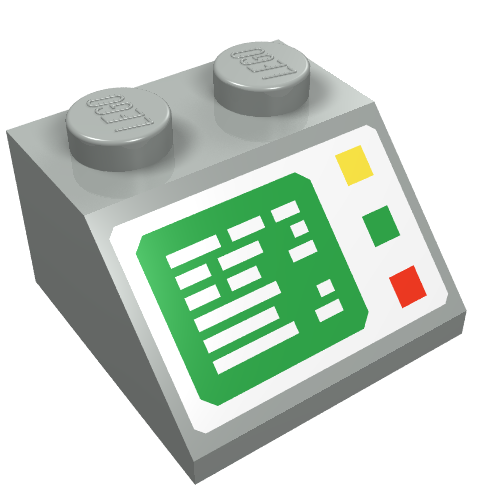 Slope 45° 2 x 2 with Computer Screen Print