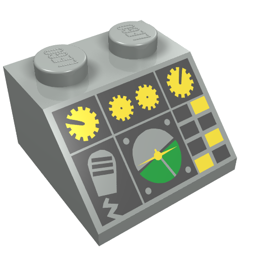 Slope 45° 2 x 2 with Flight Control Print