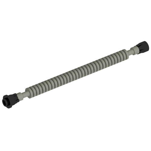 Flexible Ribbed Hose 8mm Ends 12L with Tabbed Black Ends