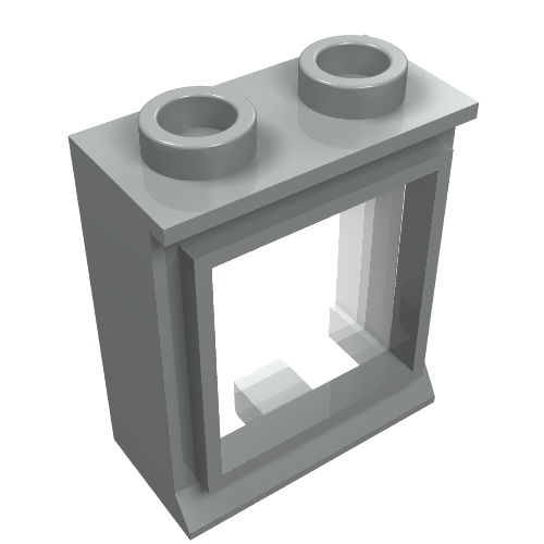 Window 1 x 2 x 2 Classic, Short Lip [with Glass]