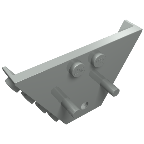 Panel, Trapezoid, Tipper End Flat with Pins, 1 x 2 Anti-studs