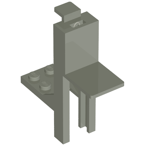 Forklift Mast and Carriage 2 x 2 Plate and Light Gray Fork [Complete Assembly]