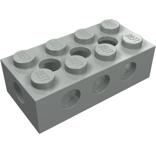 Technic Brick 2 x 4 with Top/Side/End Holes and Solid Studs