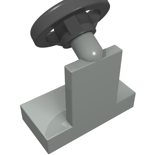Steering Stand 1 x 2 with Black Steering Wheel