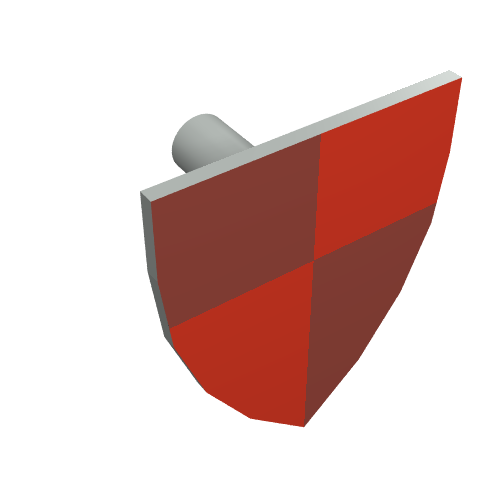 Shield Triangular with Maroon/Red Quarters Print Castle, LEGOLAND Castle, Knight, Tournament