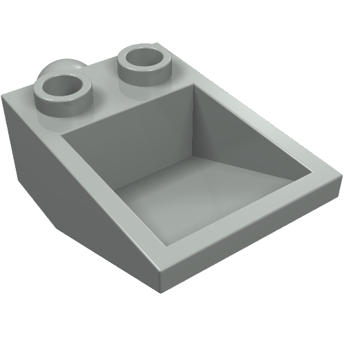 Construction Vehicle Bucket, Slope Inverted 33° 3 x 2 Hollow with Towball (Arm Piece)