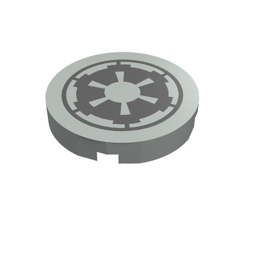 Tile Round 2 x 2 with Imperial Logo Print