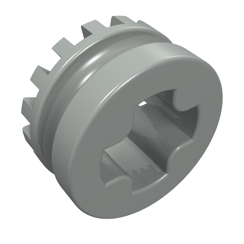 Technic Bush 1/2 Toothed Type I [+ Opening]
