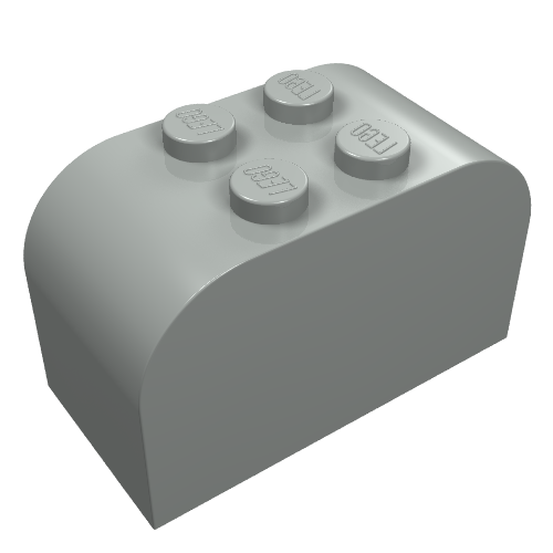 Brick Curved 2 x 4 x 2 Double [Plain]