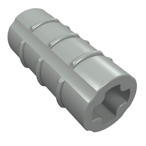 Technic Axle Connector Ridged [with + Hole + Orientation]
