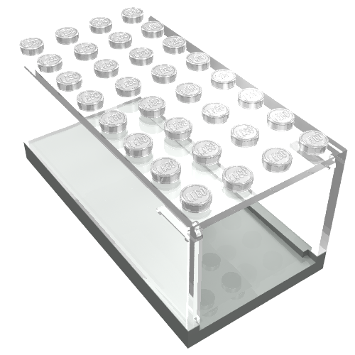 HO Scale Accessory Garage 4 x 8 x 3 Box with Trans-Clear Top