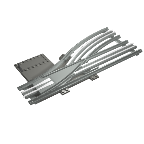 Train Track 12V Switch Point Left, Type 2 - Track Only