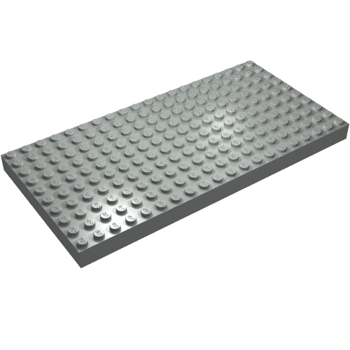 Brick 10 x 20 without Bottom Tubes, with '+' Cross Support and 4 Side Supports (early Baseplate)