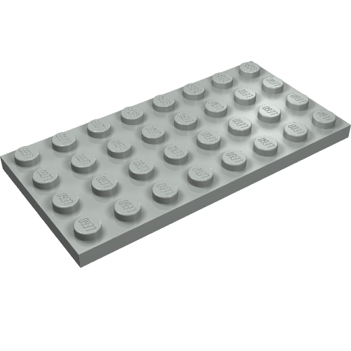 Plate 4 x 8 with Waffle Bottom